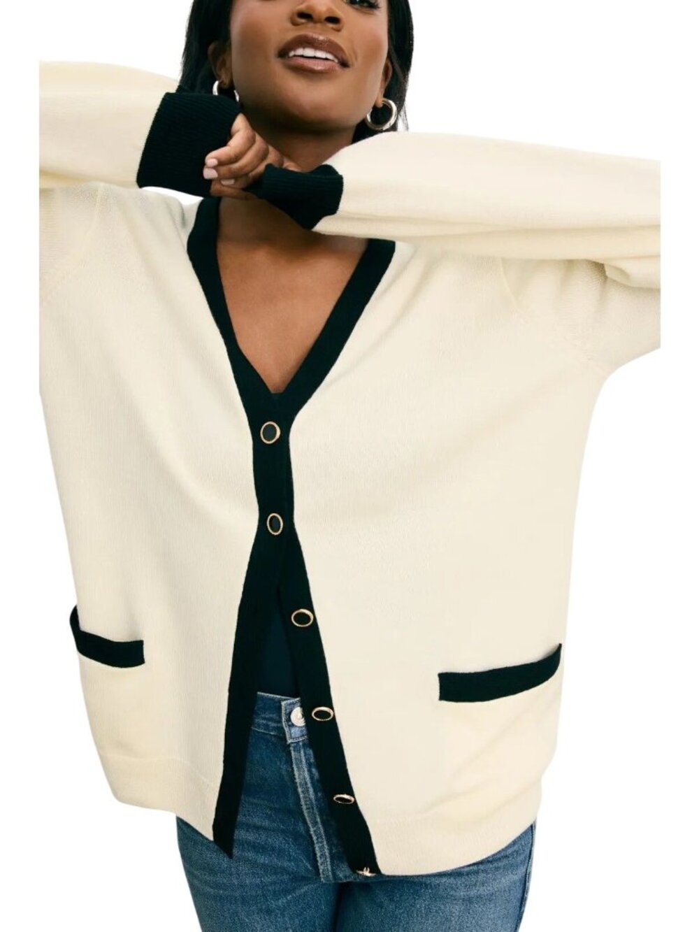 Reformation Scout Regenerative Merino Boyfriend Cardigan in Grey XSmall Womens